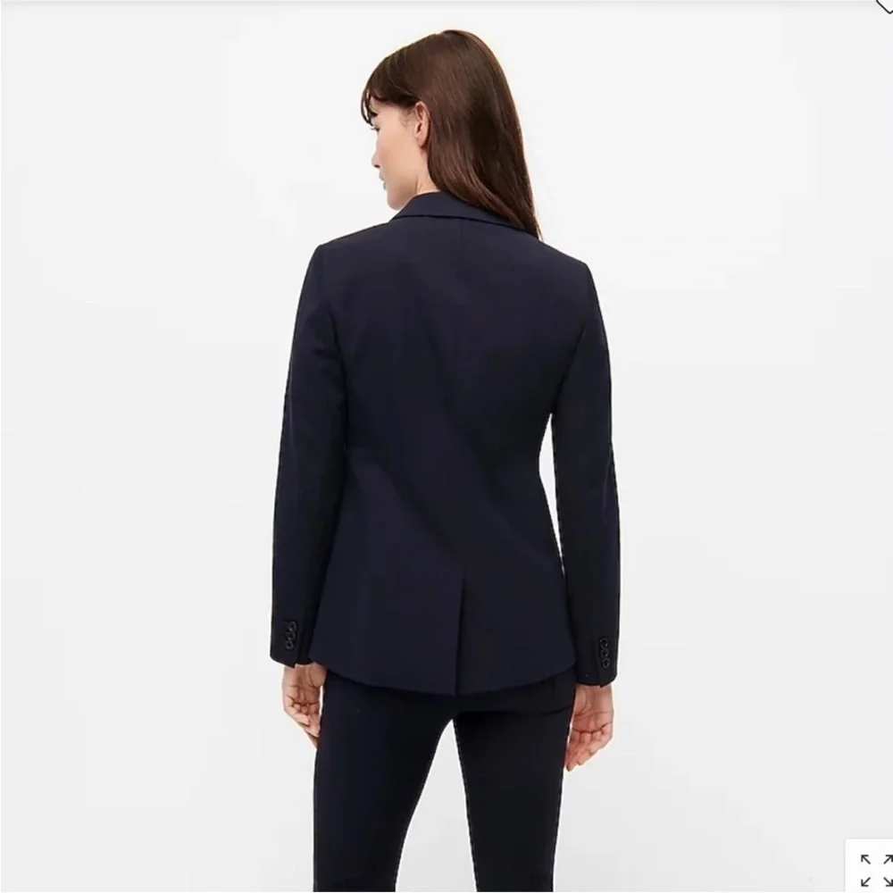 J. CREW Parke Blazer In Bi-Stretch Cotton Navy Blazer 00